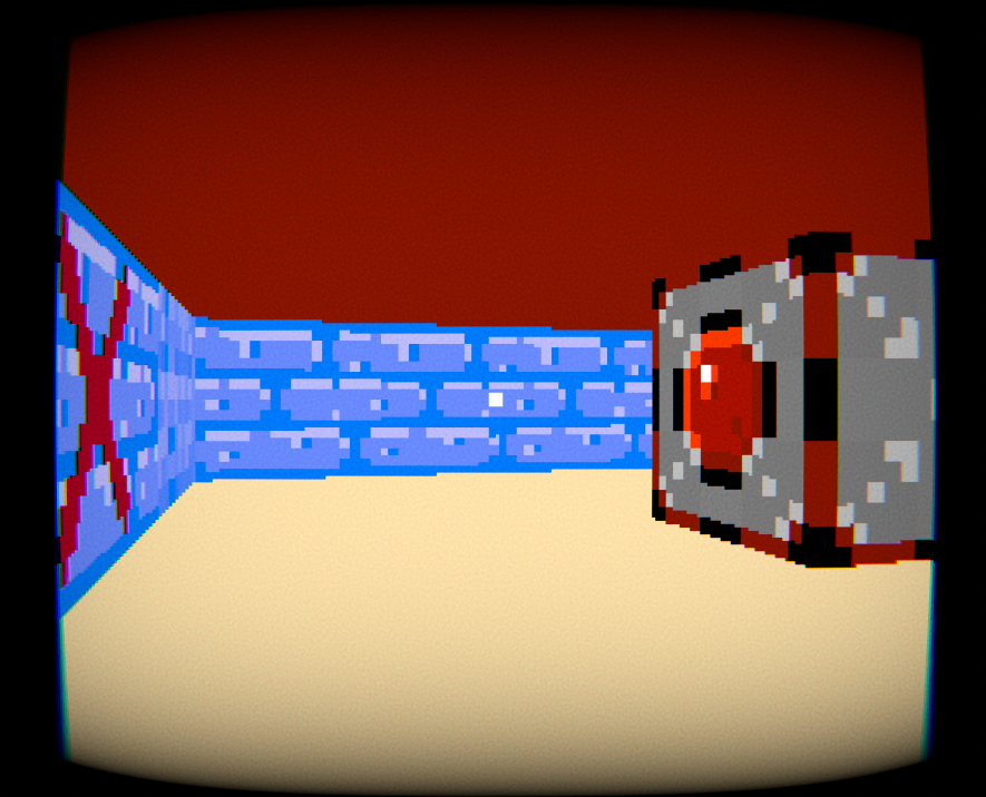 A pixel-art game gameplay