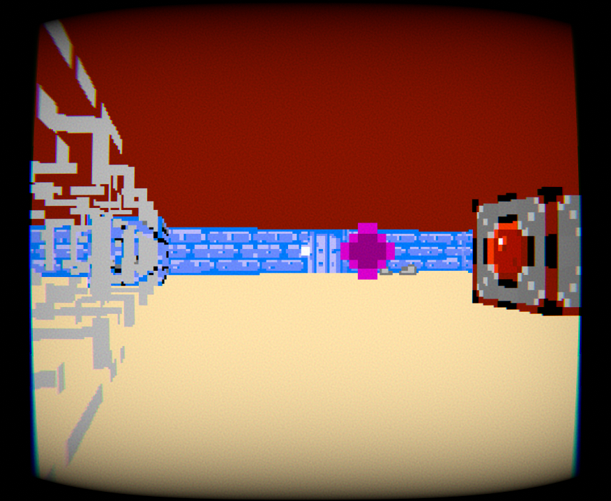 A pixel-art game gameplay